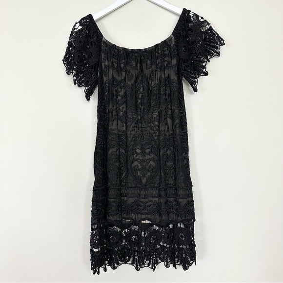 Sky lliana Lace Off-Shoulder Mini Dress in Black - Picture 10 of 11